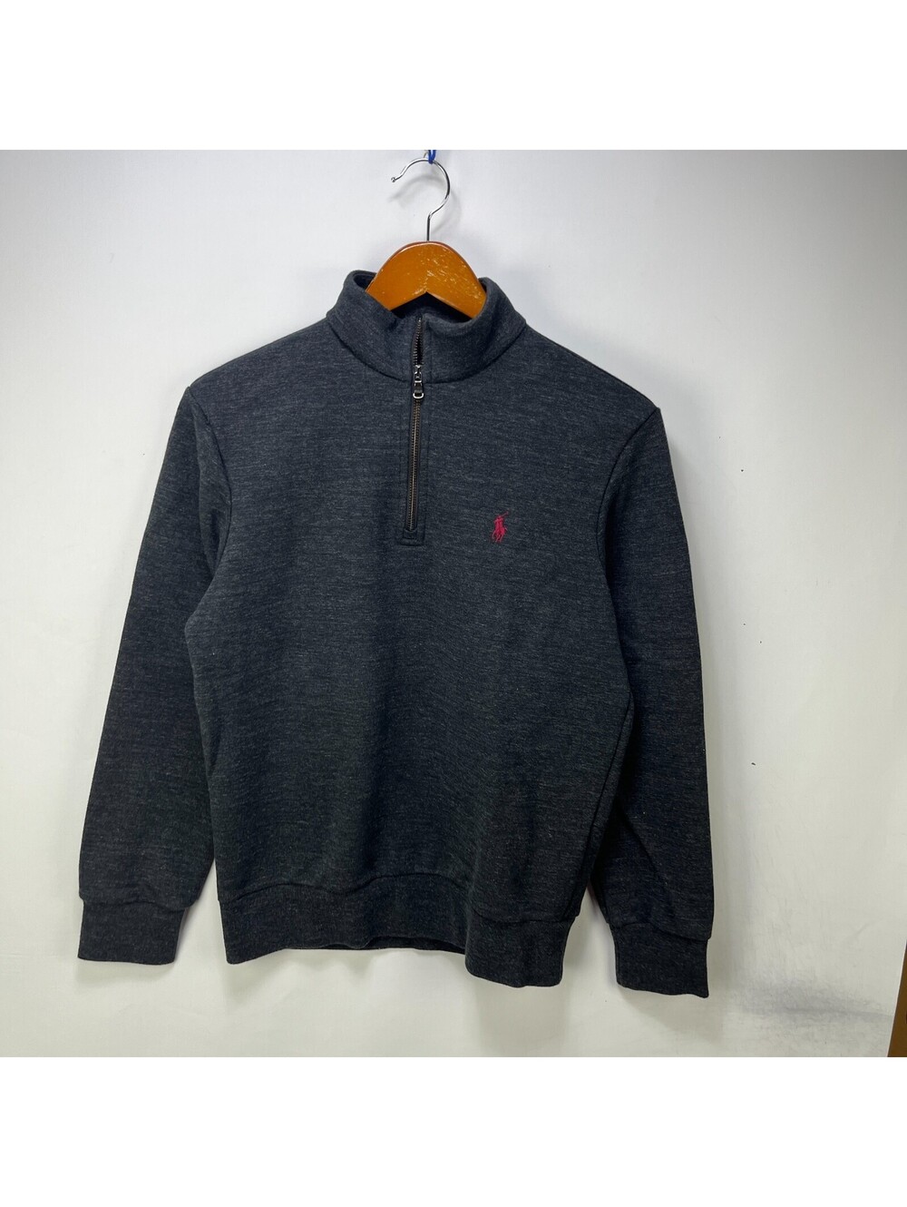 Polo Ralph Lauren Quarter Zip Sweatshirt Dark Small Pony